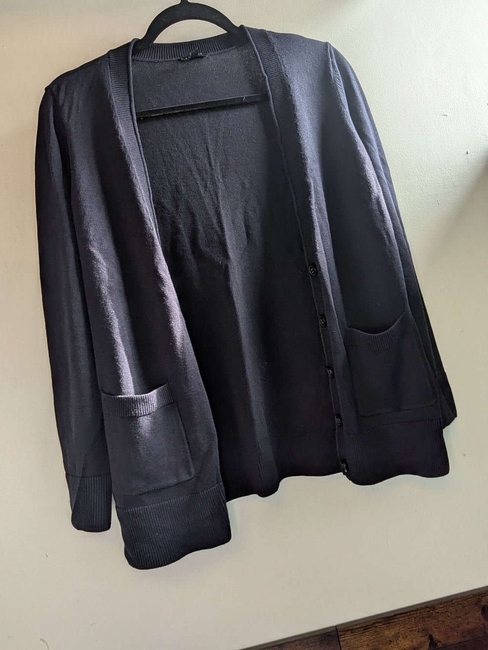 Talbots Blue Lightweight Button-Front Cardigan Jacket
